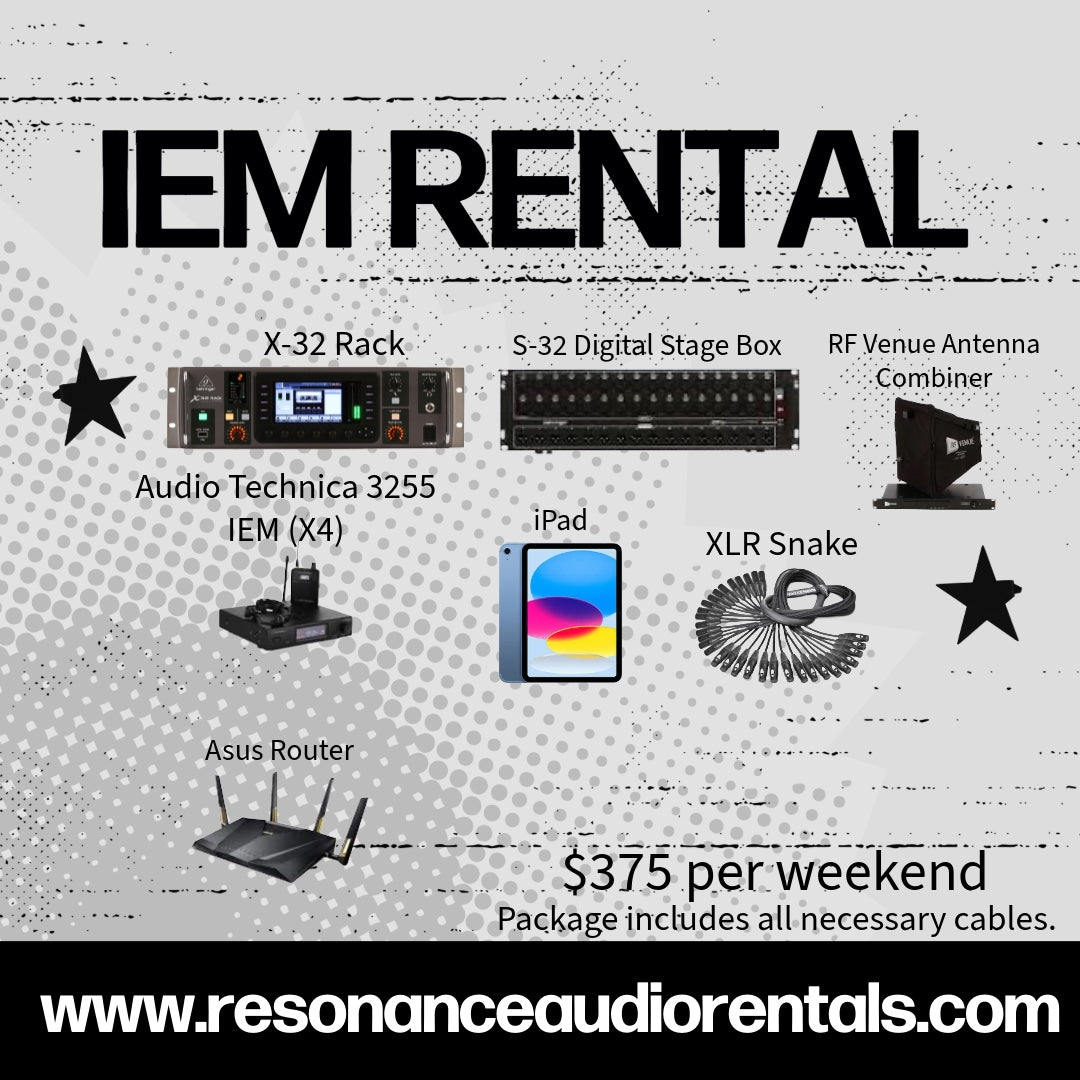 X-32 IEM Rack w/ 5 Audio Technician IEM's