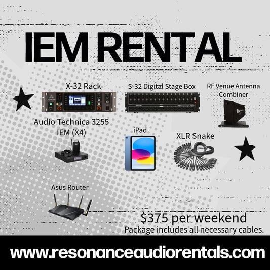 X-32 IEM Rack w/ 5 Audio Technician IEM's