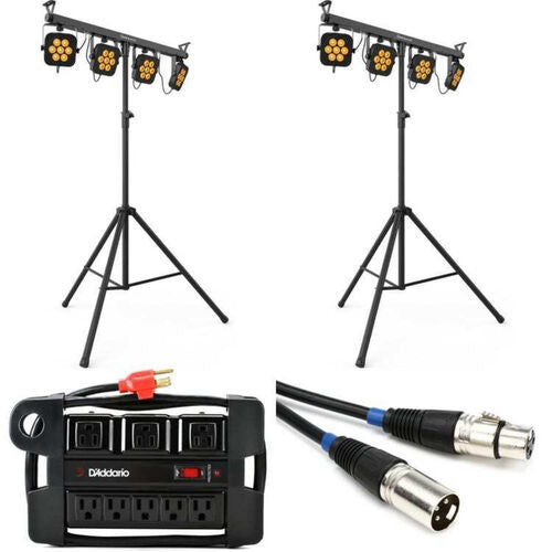 4BAR Quad ILS 4 x RGBA Par system w/ stand bundle